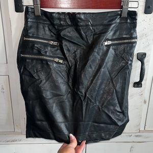 Faux Leather Mini Skirt
